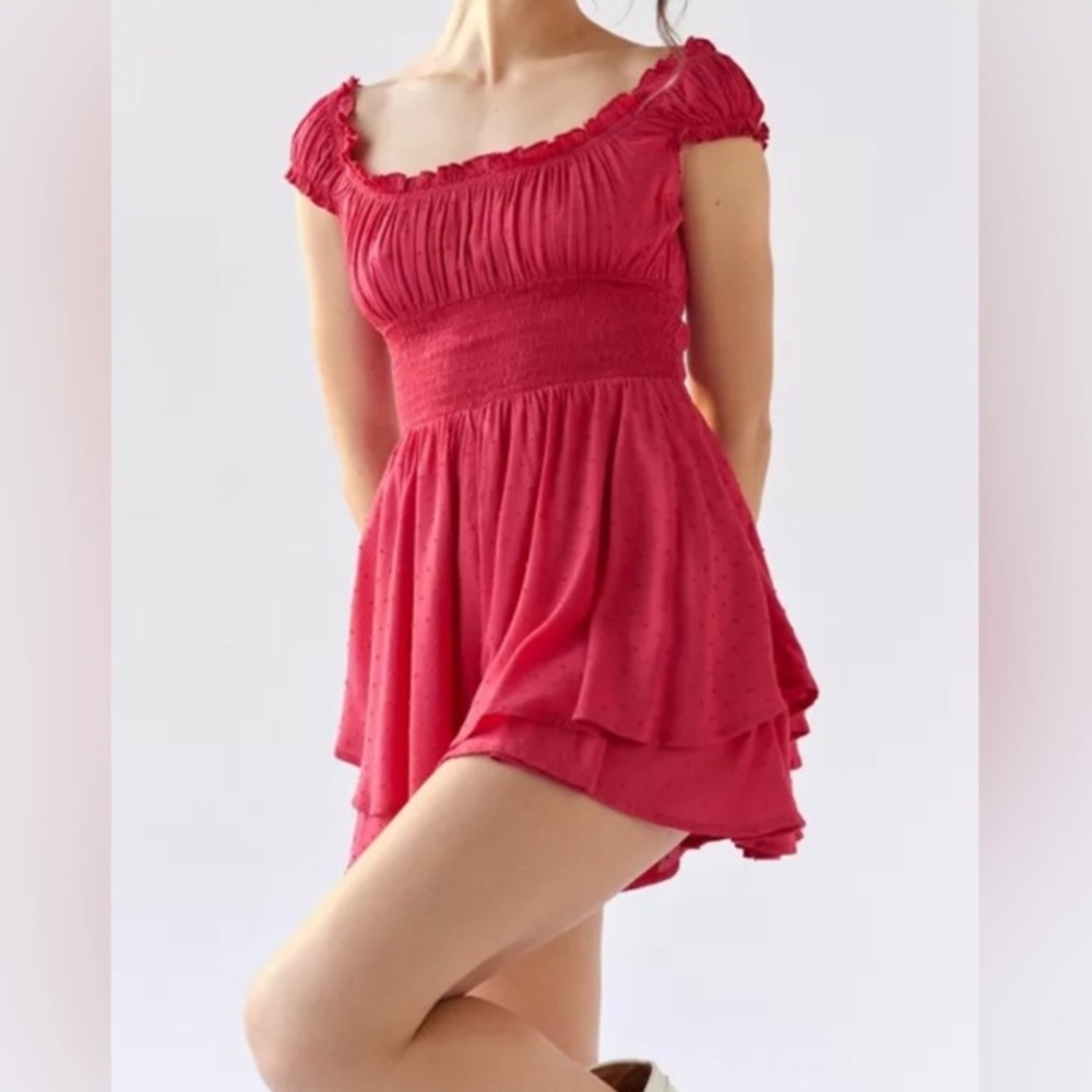 Urban Outfitters flowy red romper NWOT